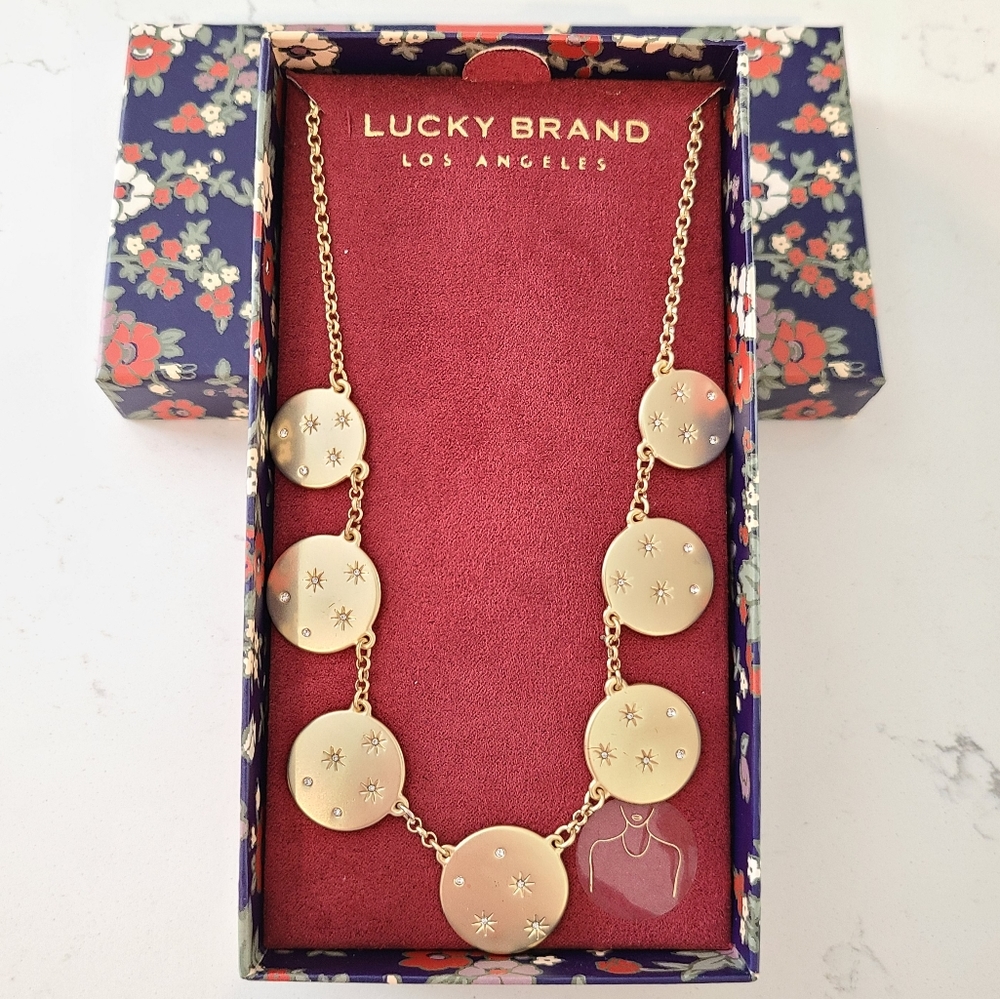Lucky Brand Gold Diamond Star Necklace